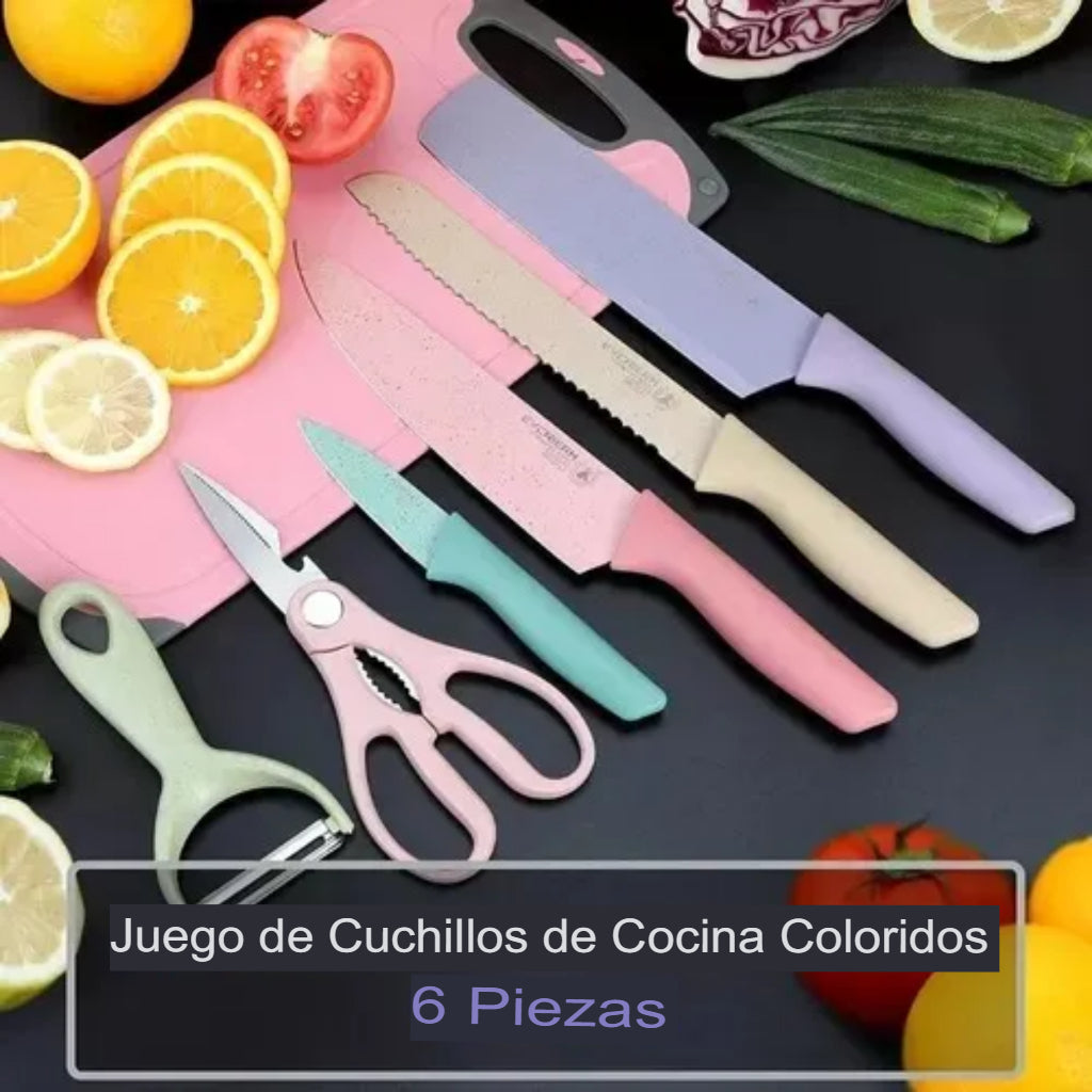 Set de Cuchillos de Colores 6 Piezas