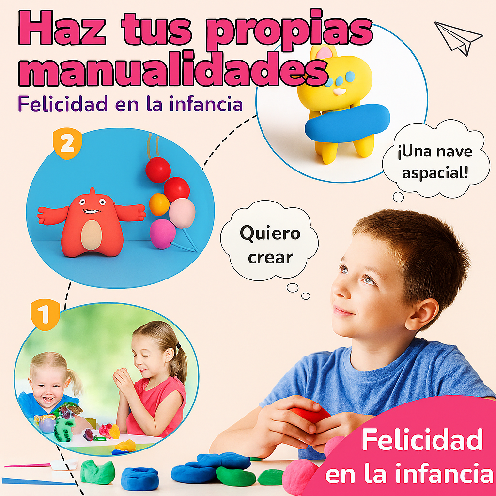 Super Promo 3x1: Gorila + 12 Masas mágicas + 4 Jirafas sensoriales.