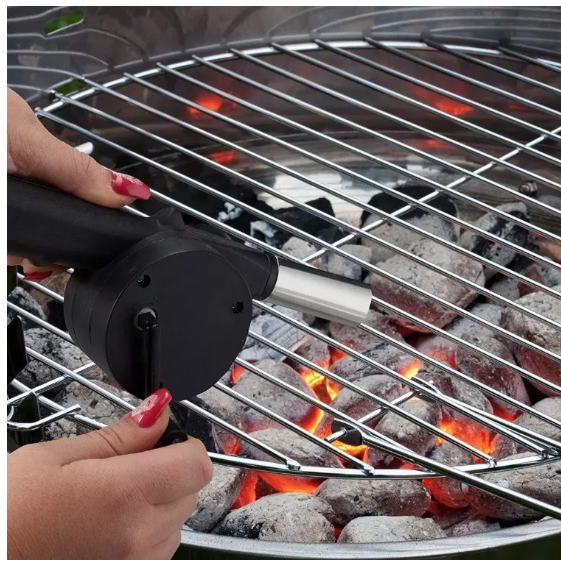 Soplador Avivador de Fuego Manual de Asado