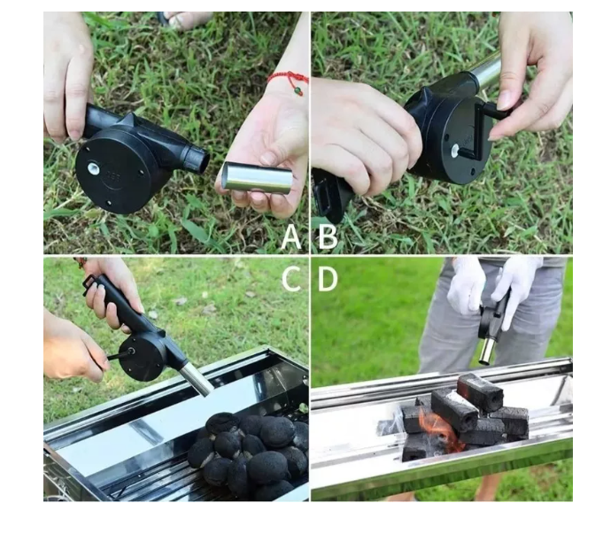 Soplador Avivador de Fuego Manual de Asado