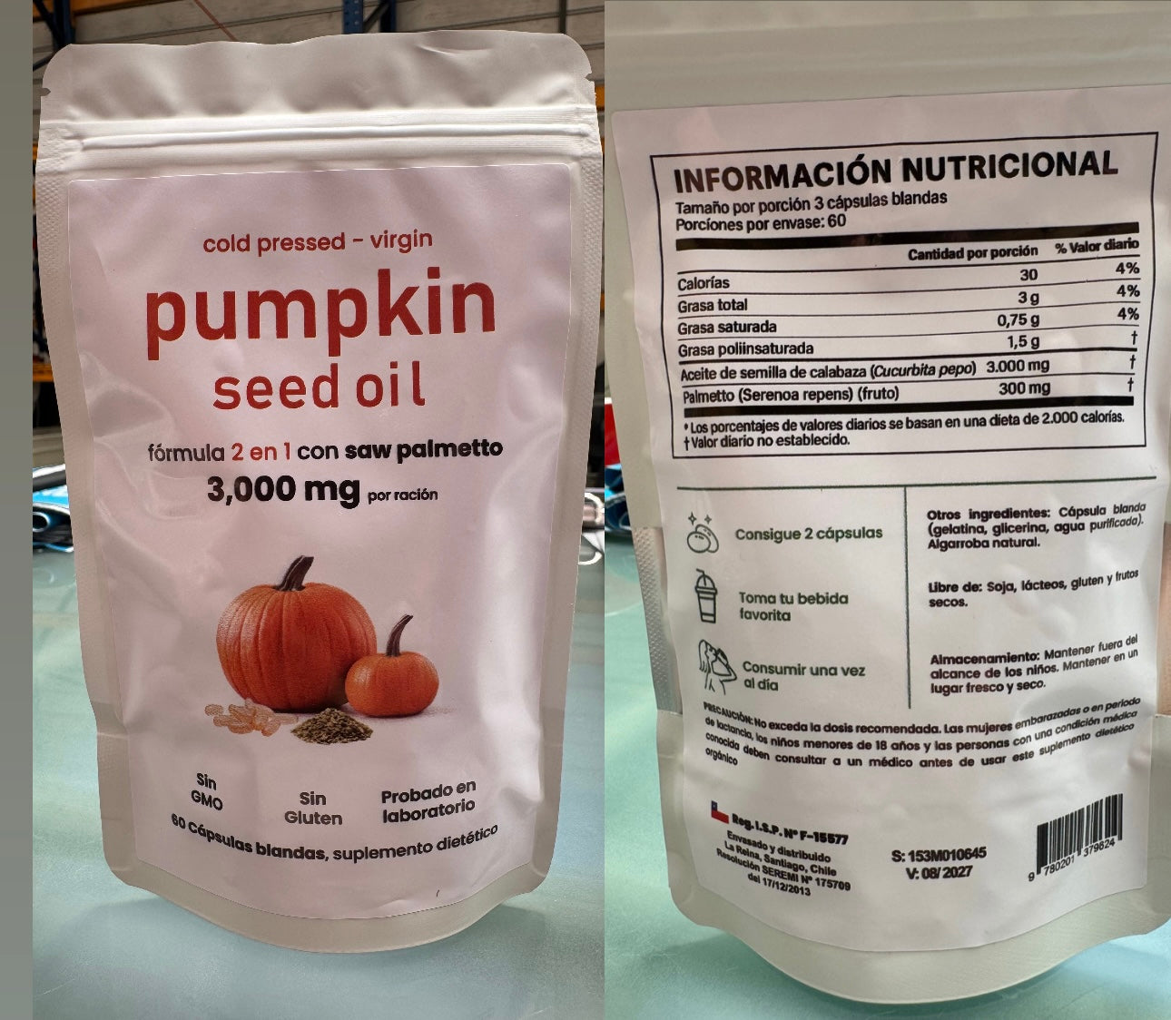 ACEITE DE SEMILLA DE CALABAZA + SAW PALMETTO – Soporte Capilar y Prostático Natural