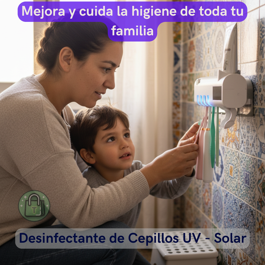 DESINFECTANTE DE CEPILLOS UV INTELIGENTE - Cepillos realmente limpios y sin Bacterias