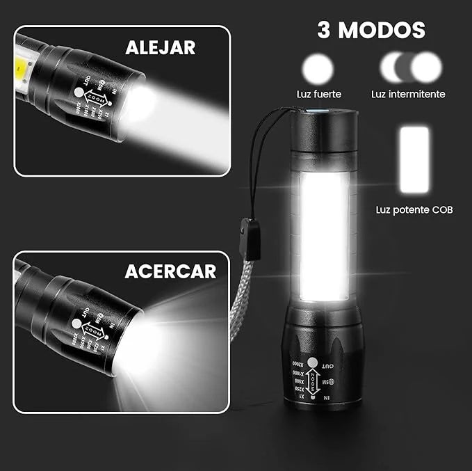 2 Mini Linternas LED – Potencia compacta para emergencias y uso diario