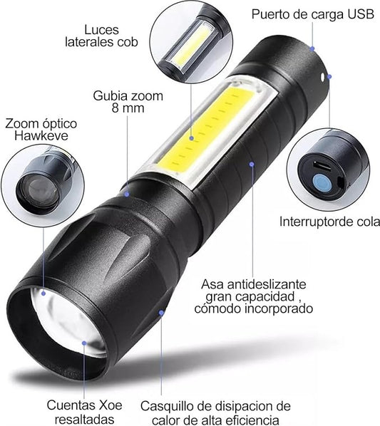 2 Mini Linternas LED – Potencia compacta para emergencias y uso diario