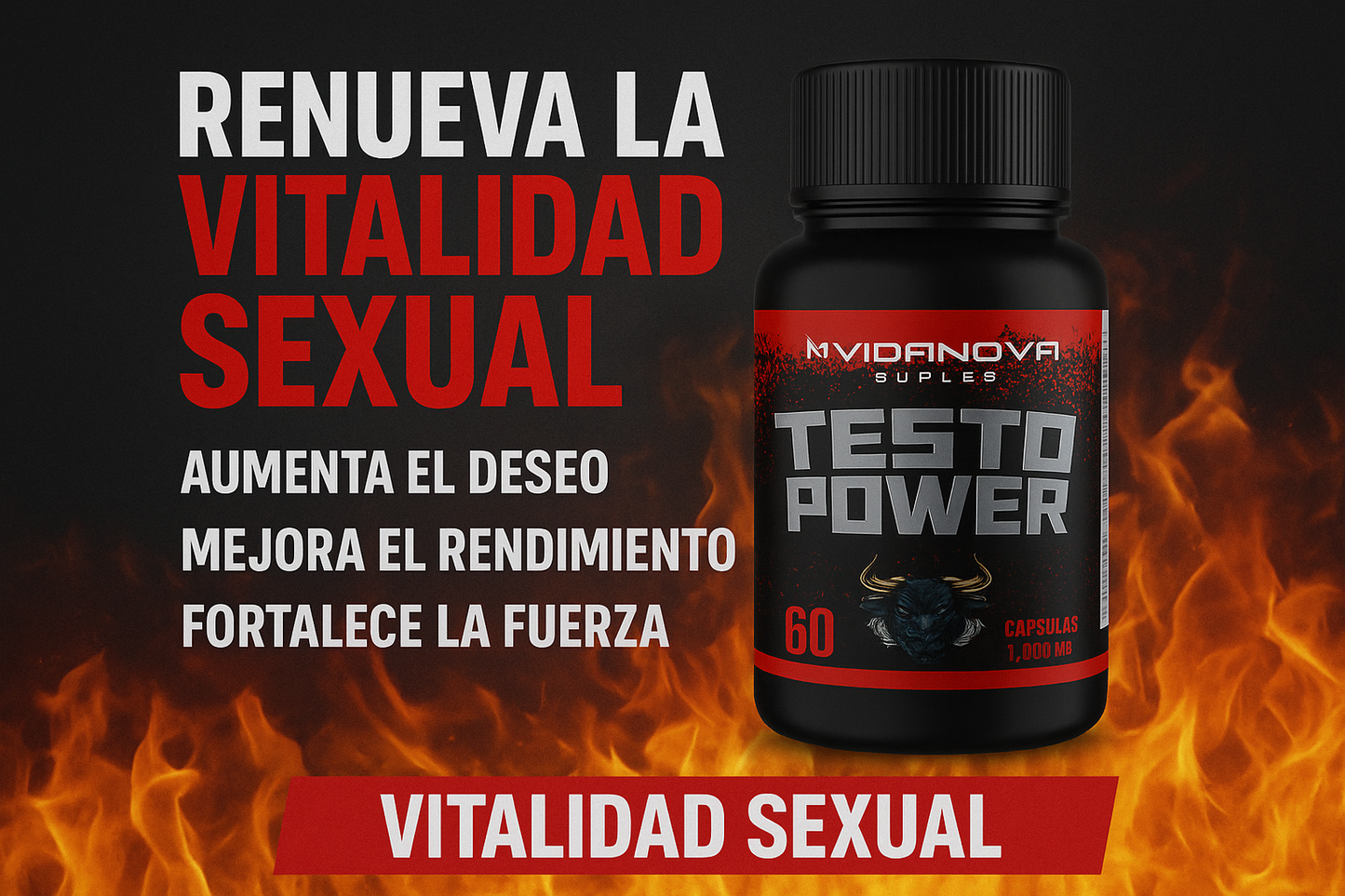 TESTO POWER 1000 mg. 60 Caps.