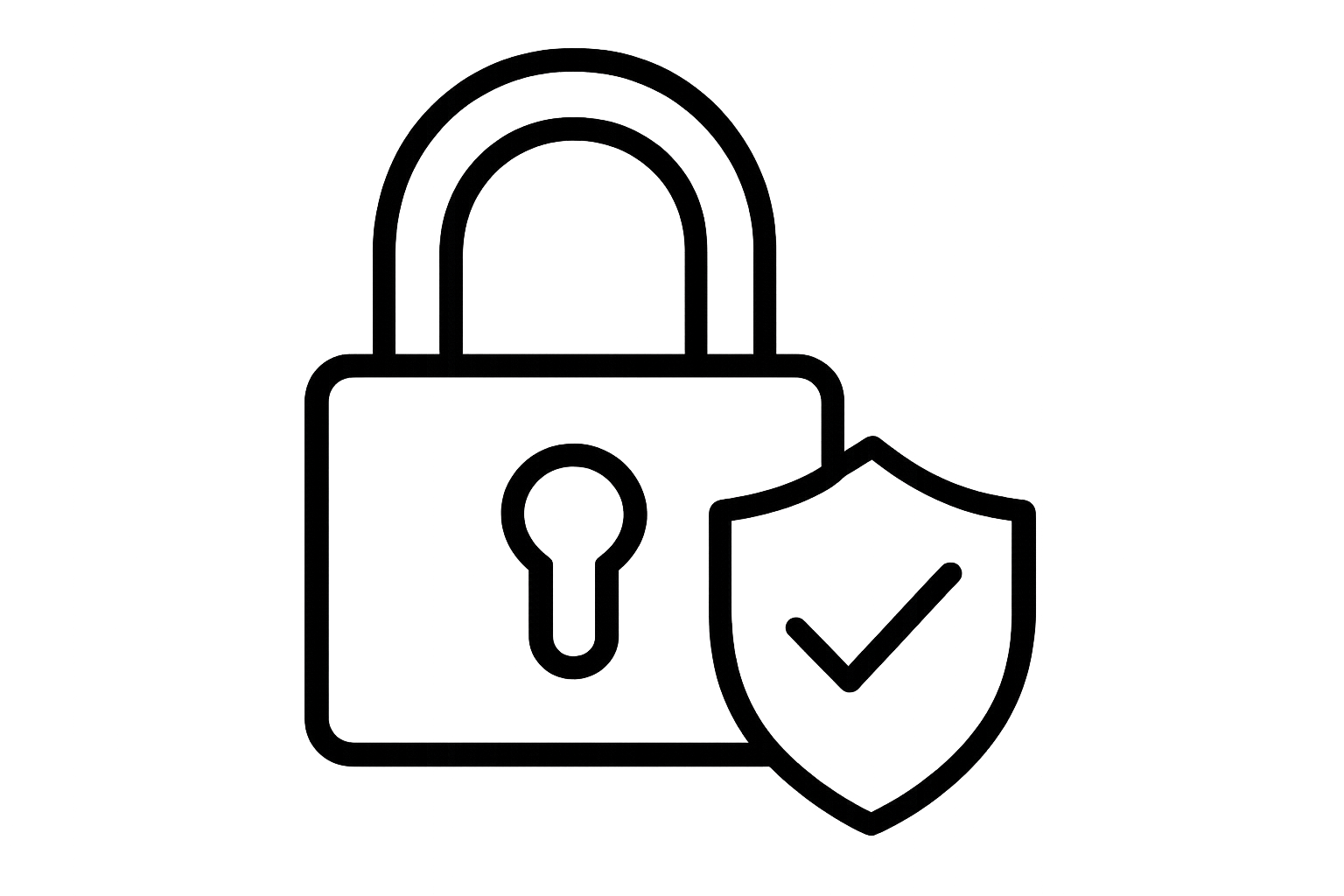debe ir con un pequeño escudo al lado derecho, y dentro del escudo un check